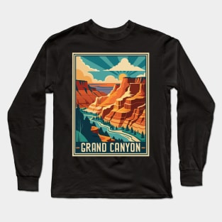 Retro Grand Canyon National Park Long Sleeve T-Shirt